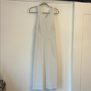 Banana Republic White Pinstripe Midi Dress